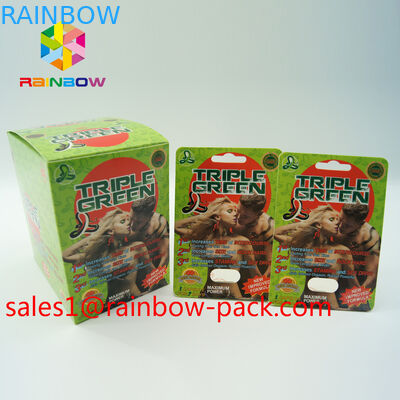 hot sale 3D printing card Black mamba 3D cards3d sex pills packaging paper card 3D sex pill card enhancement pill boxes