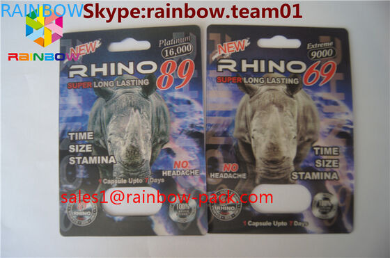 hot sale 3D printing card Black mamba 3D effect sex pill packaging card 3D card /3D printing card rhino blister paper ca