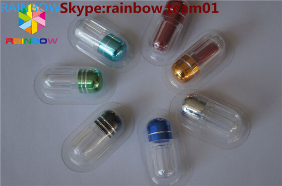 Rhino empty pill bottles for sale sex pill bottle with ring cap capsule shaped container wholesale pill bottles