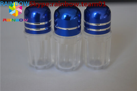 Plastic container capsule sex pill bottle with metal cap wholesale pill bottles capsule shape container