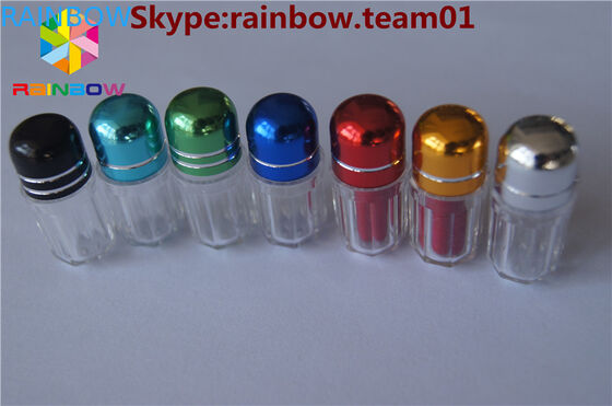 sex tablets capsules bottle with metal cap hexagon shape small capsule bottle with cap