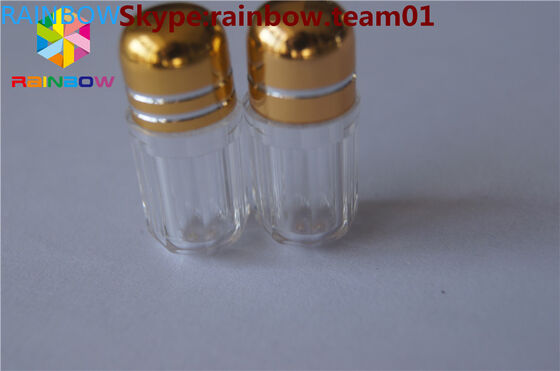 sex tablets capsules bottle with metal cap hexagon shape small capsule bottle with cap