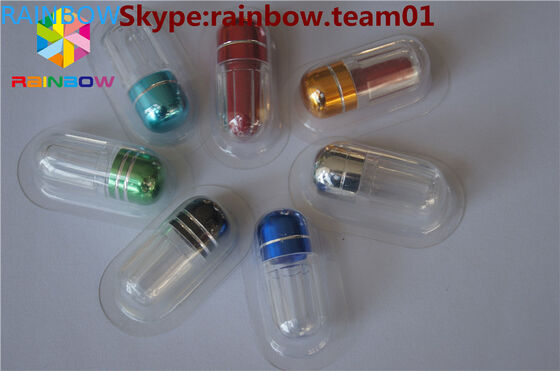 Plastic container hexagonal shape capsule bottle with aluminum foil cap for single capsule pakcaging/single capsule pack