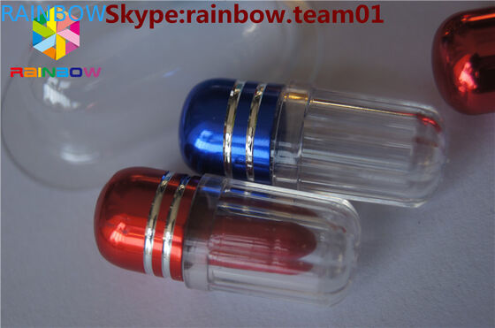 Plastic container hexagonal shape capsule bottle with aluminum foil cap for single capsule pakcaging/single capsule pack