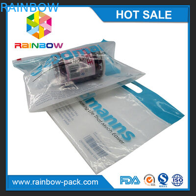 PE  slider k bag with logo stand up bag clear front  zip lock bags with upc code printed k bag clear front