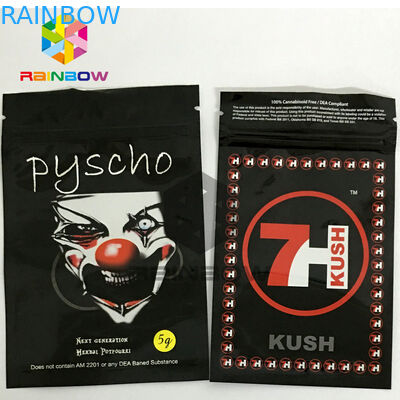 Aluminum Foil 7H Kush Herbal Incense Bag 3g 4g 6g 10g Custom Printed