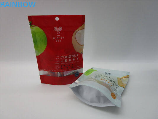 Custom Printed Laminated Pouches / Matte White Stand Up Pouches For Food Packaging