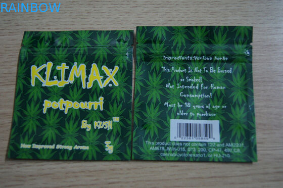 4G 5G 10G empty potpourri bags , Scooby Snax spices packaging bags gravure printing