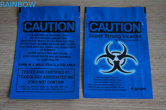 Botanical Extract Spices Packaging Bags , Klimax Herbal Incense Zip Lock Plastic Bags