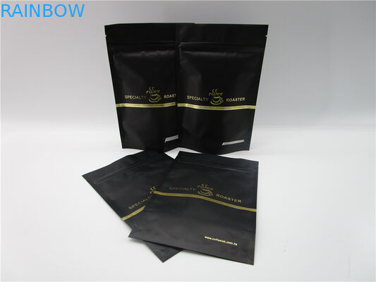 Self Standing aluminum foil zip lock bag Coffee Bean Packaging With Valve
