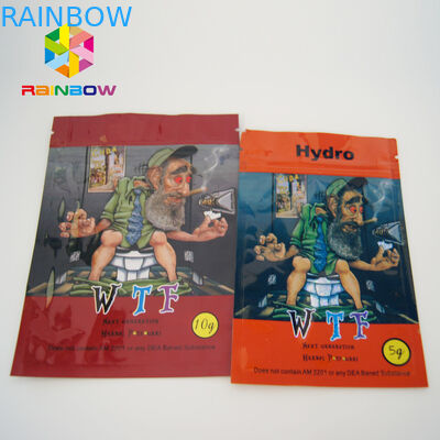 Sweet Leaf Canabis Chemical Powder small heat seal bags With Zipper And tear notches