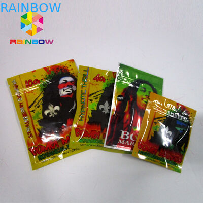 Resealable Spice Herbal Incense Packaging , k mylar bags One Side Clear