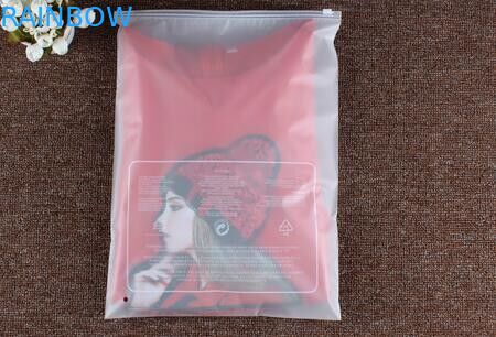 Resealable EVA Cosmetic Cloth Plastic Pouches Packaging With k Slider