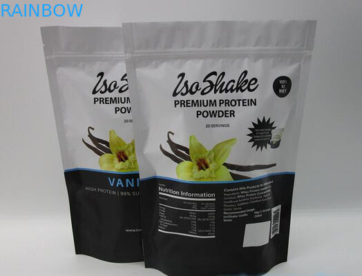 FDA stand up zipper food pouch for whey protein poweder 1kg