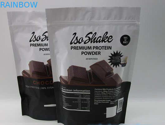 FDA stand up zipper food pouch for whey protein poweder 1kg