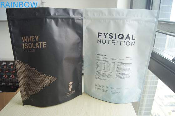 Stand Up Aluminum Foil Whey Protein Powder Bags For 480g