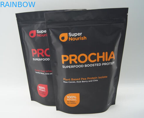 Stand Up Aluminum Foil Whey Protein Powder Bags For 480g