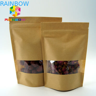 Clear Window Tea Bags Packaging / Resealable Stand Up Pouches For Food