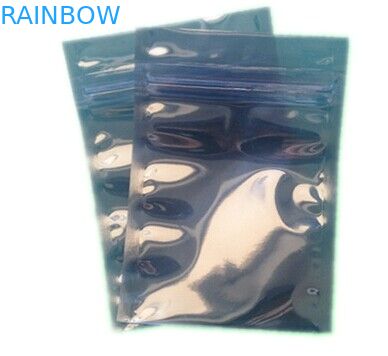 Silver Zip Lock Big Anti Static Bag Transparent / Half Transparent Nylon