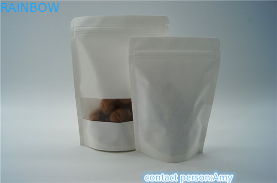 k White Kraft Paper Snack Bag Packaging Environment Friendly