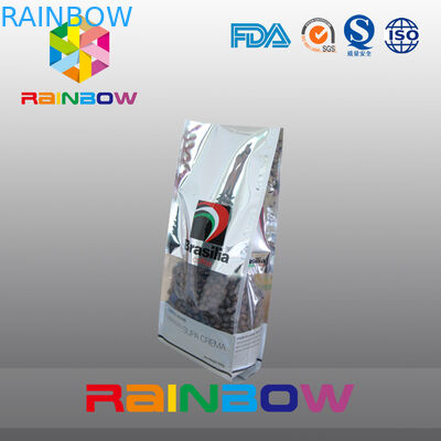 Durable Side Gusset Flat Bottom Tea Packaging Bags Coffee Beans Plastic Bag