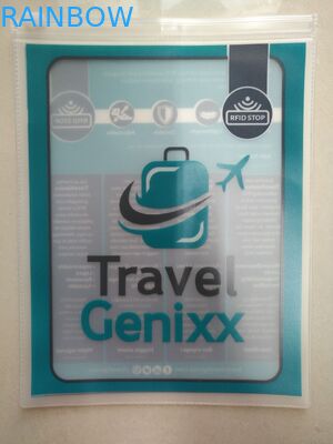 Clear Transparent Pvc Bag , Clothes Pin Pvc Hanger Bag Three Side Seal