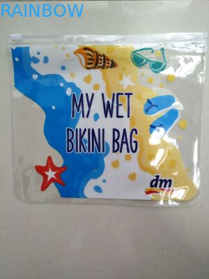 Clear Transparent Pvc Bag , Clothes Pin Pvc Hanger Bag Three Side Seal
