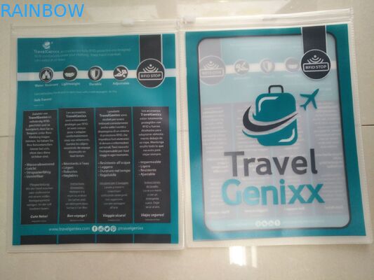 Clear Transparent Pvc Bag , Clothes Pin Pvc Hanger Bag Three Side Seal