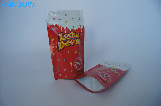 Spice k Small THC / CBD Aluminum Foil Zipper Top Bags For Different Fruit Flavor