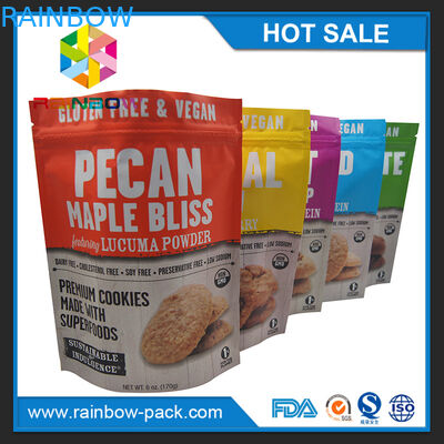 250g Aluminum Foil Matte Printing Mylar Stand up k Cookies Packaging Pouch Bag