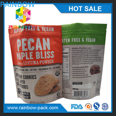 250g Aluminum Foil Matte Printing Mylar Stand up k Cookies Packaging Pouch Bag