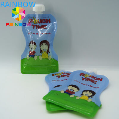 Custom Reusable Liquid Stand Up Liquid Spout Bags Baby Food Packaging Bag