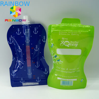 Reusable Baby Food Stand Up Spout Pouch Packaging Clear Drink Stand Up Spout Pouch