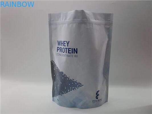 Resealable food grade 1kg custom printed whey protein isolate bags with zip lock