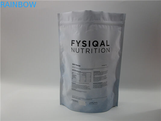 Resealable food grade 1kg custom printed whey protein isolate bags with zip lock