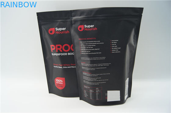 High quality aluminum foil nutrition stand up packaging bag with zipper