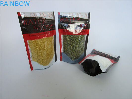 Custom Printed Plastic Gummy Candy / Jelly Bean Packaging Bag With Window