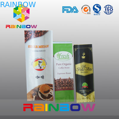 12oz White Side Gusset Coffee Packaging Bag With Valve / Custom Printing