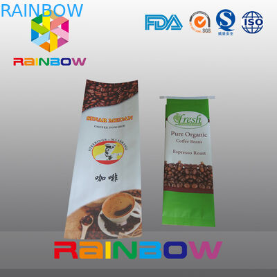 12oz White Side Gusset Coffee Packaging Bag With Valve / Custom Printing