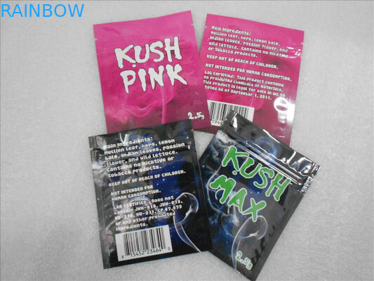 California Dream Herbal Incense Packaging Flat Zipper Pouches Chemical Pill THC Sachet