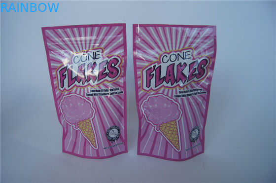 Custom printing k Foil CBD Pouch Packaging Gummy Package with Tearnotches