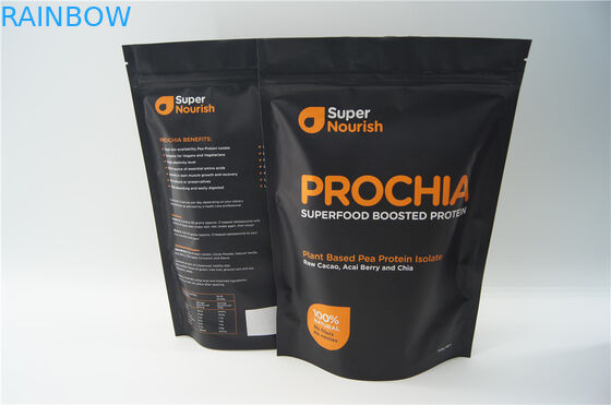 600g 1kg OEM Zipper Food Packaging Bag Brown Kraft Paper Bag With Window / Zipper