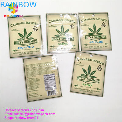2018 new cannabis infused buzzy cummies High CBD / THC bag with k hot sale in CA