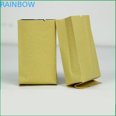 PET VMPET PE Material Side Gusset Kraft Paper Bag For Tea / Food Packaging