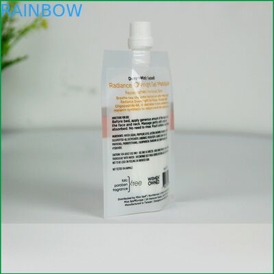 Liquid stand up pouch with spout / spout pouch packaging for gel masque / shampoo liquid spout pouch