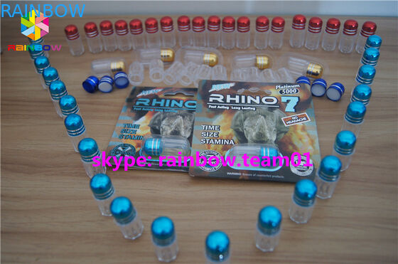 Reusable Moisture Proof Plastic Pill Bottles For Rhino 7 Male Enhancement Pills Packaging