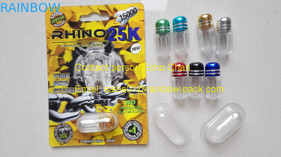 Reusable Moisture Proof Plastic Pill Bottles For Rhino 7 Male Enhancement Pills Packaging