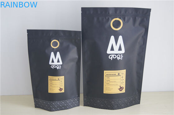 250g 500g 1kg k Stand Up Pouch Bag For Coffee Powder / Bean Packaging