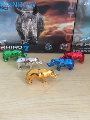 Go Rhino 3d card Rhino Shape Male Sexual Enhancement Pill Bullet / Sexual Pills Capsule Packaging