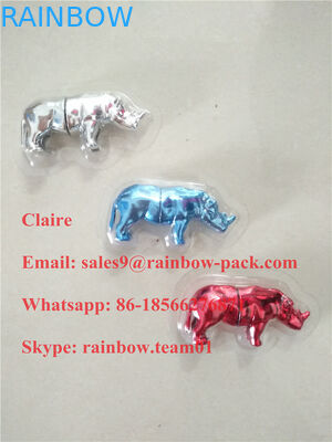 Wholesale USA rhino pill packaging blister 3D card for Go Rhino capsule container/bullet/bottle